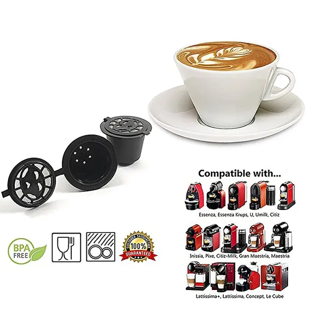Best Offers 3pcs/pack Refillable Reusable Coffee Fliter Mug Capsule For Nespresso Filter Compatible with Nespresso Machine Coffee Best Offers 3pcs/pack Refillable Reusable Coffee Fliter Mug Capsule For Nespresso Filter Compatible with Nespresso Machine Coffee