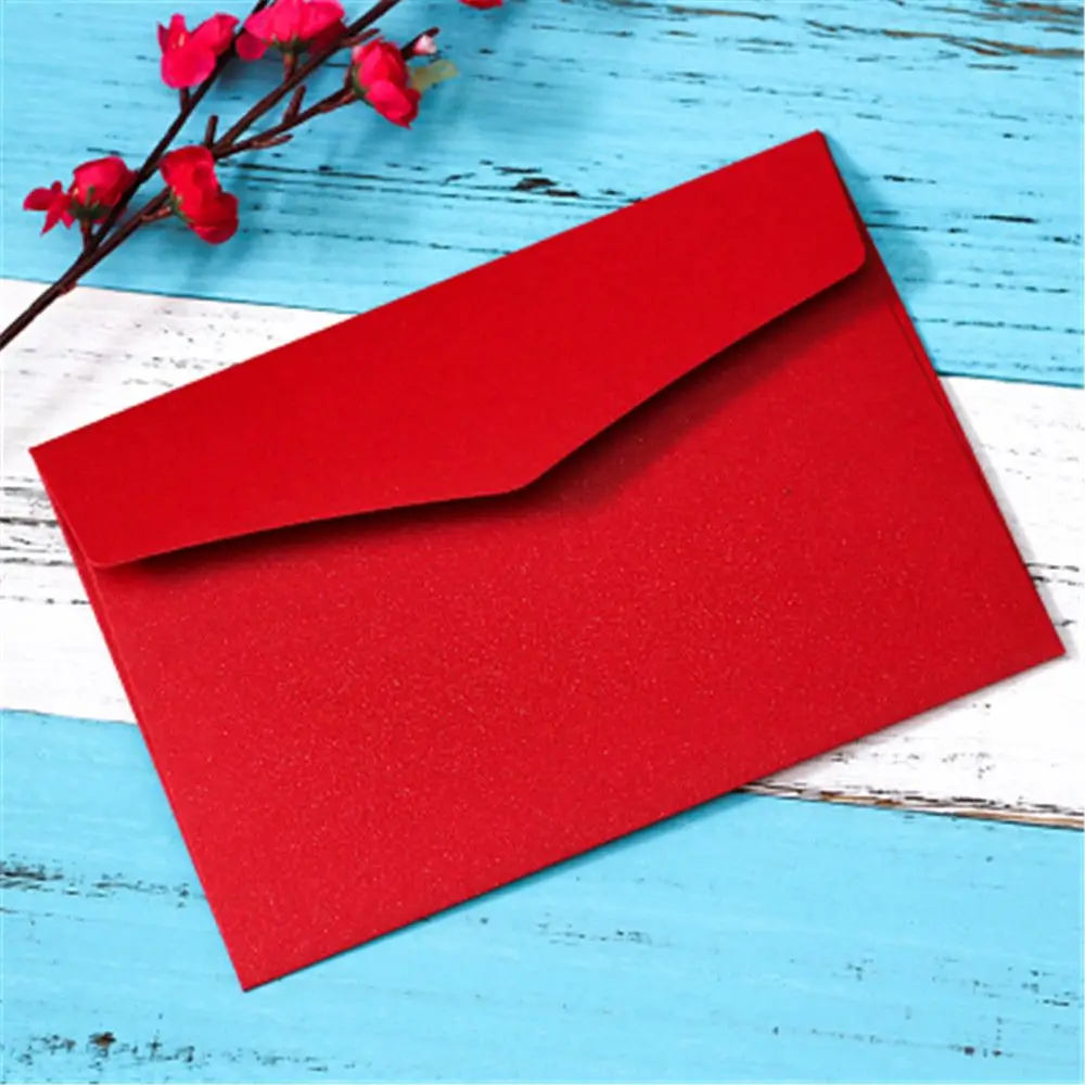 10 шт 11*17,6 см конверты для приглашений милые конверты открытка с пригласительным билетом бумажный пакет с надписями бумажные обложки канцелярские принадлежности - Цвет: red