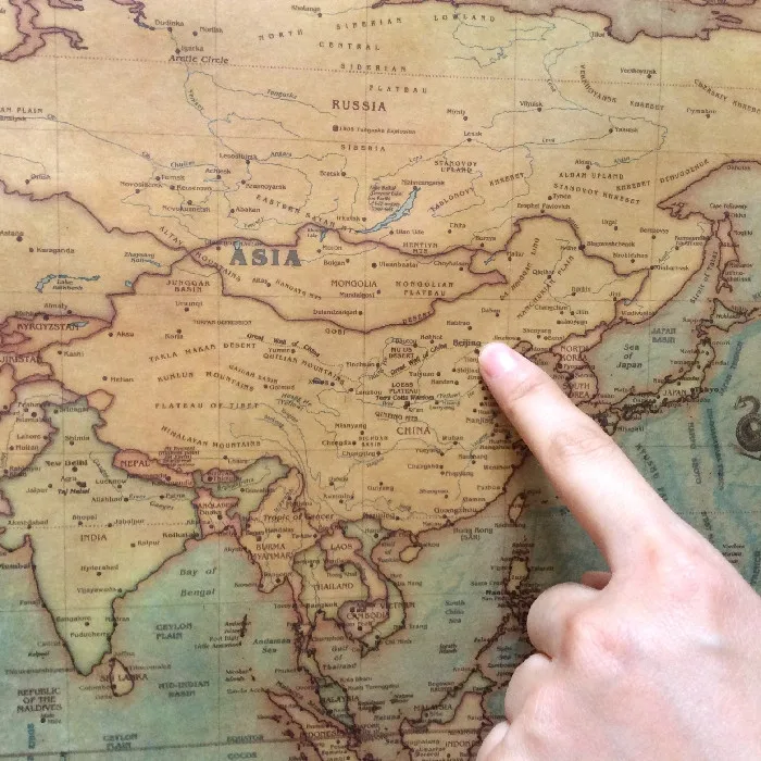 Выберите Размер: Старая карта мира навигации огромный большой Винтажный стиль ретро Бумажный Плакат Украшение стены дома