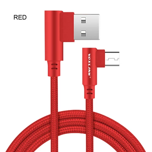 VOXLINK Micro USB кабель Быстрая зарядка микро кабель для передачи данных для samsung/xiaomi/lenovo/huawei/htc/Meizu Android кабели для мобильных телефонов - Цвет: Красный