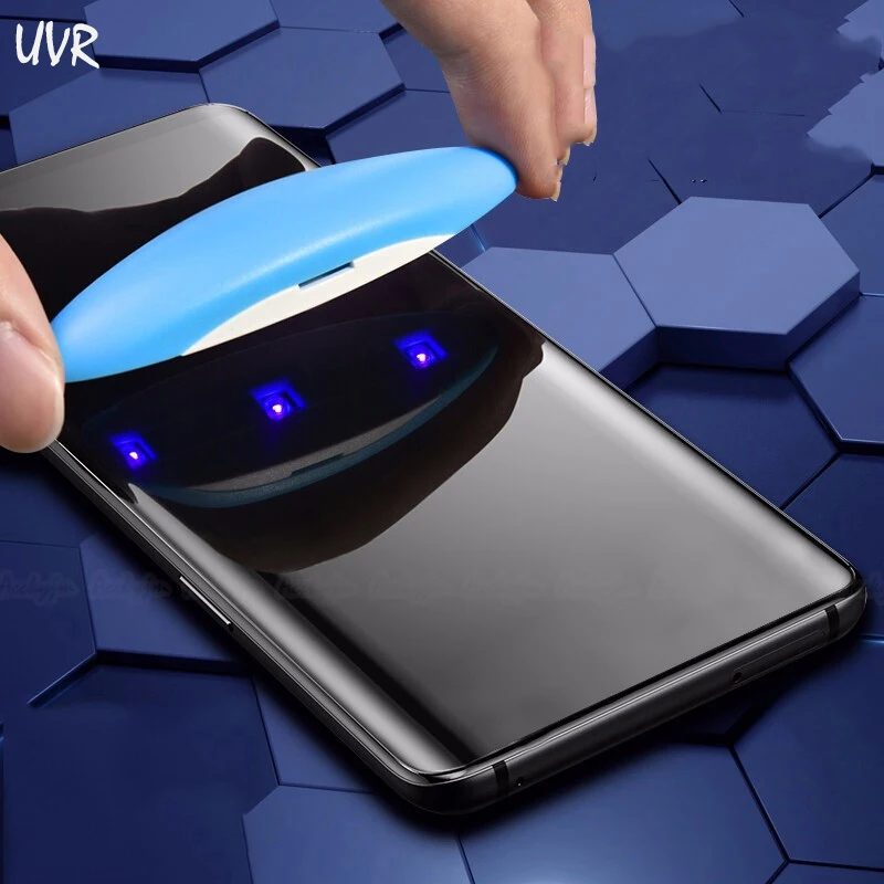 

100PCS UVR 3D Full Cover Tempered Glass For Oneplus 7 Pro UV Glass Screen Protector Protective Film For One Plus 7 Pro UV Glass