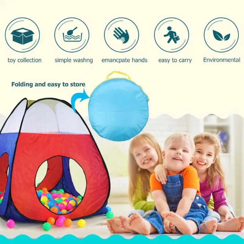 Игровой домик для детей палатка для детей складной игрушка детский пластиковый домик игра надувная палатка двора мяч бассейн детский ползать туннель