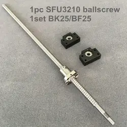 SFU3210 Ballscrew 300 350 400 450 500 550 600 мм с конца обработанные + 3210 Ballnut + BK/BF25 Конец поддержка для ЧПУ