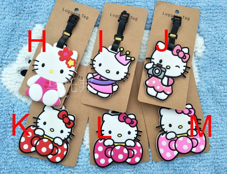 Аксессуары для путешествий kt cat cute мягкая резина твердая багажная бирка