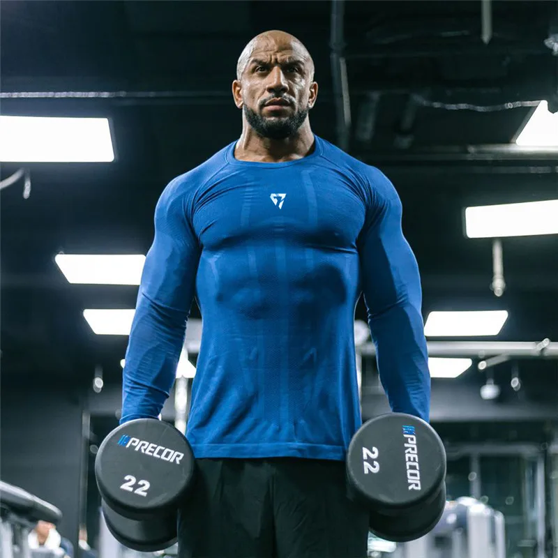 

Long Sleeve Sport T Shirt Men Quick Dry Running Jogging Shirt Fitness Gym Shirt Rashgard Men Sports Gyms Tshirt Top Tee Clothing