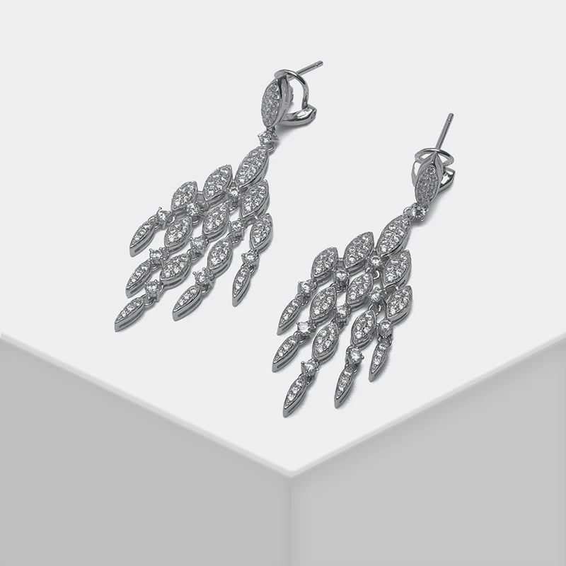 Local focal Leaf Дизайн кисточкой кулон Модные висячие серьги