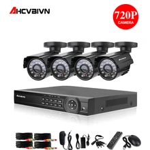 AHCVBIVN 4CH 1080N HDMI DVR 720 P HD Крытый Открытый камеры безопасности системы 4 канала комплект видеорегистратора скрытого наблюдения AHD камера набор