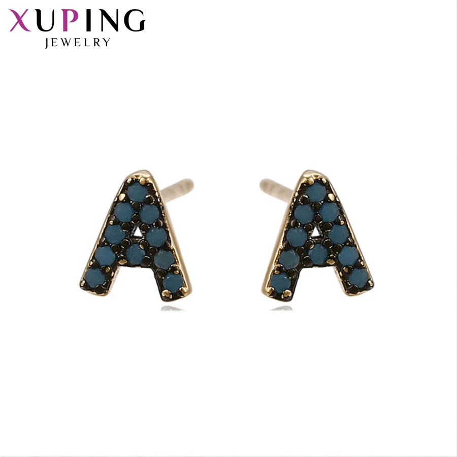 

Xuping Christmas Discount Elegant Alphabet Earrings Set New Design Gold Color Plated Jewelry Wedding 93830