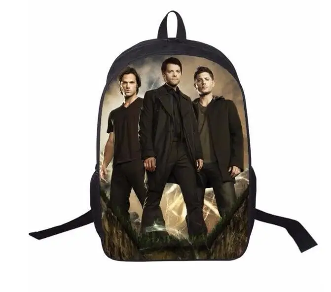 

Tv Show Supernatural Backpack Sam Dean Castiel School Bags For Teenagers Men Women Daily Backpack Boys School Backpacks Bookbag