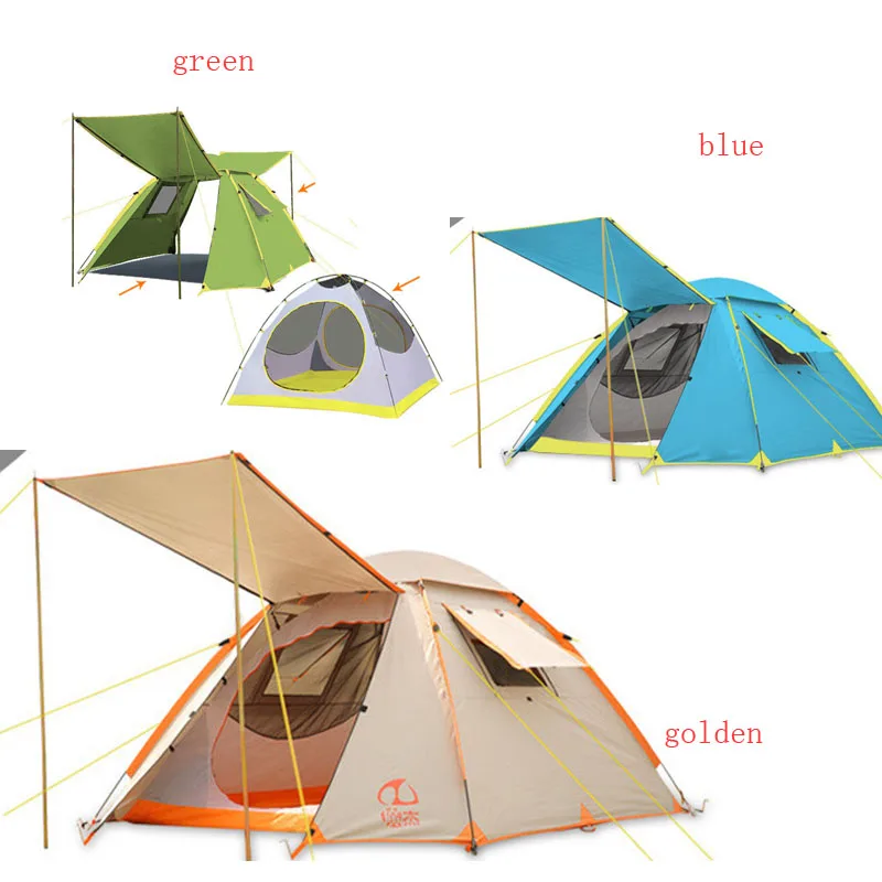 

3 - 4persons fully-automatic tent automatic camping family tent in good quality family travel tent