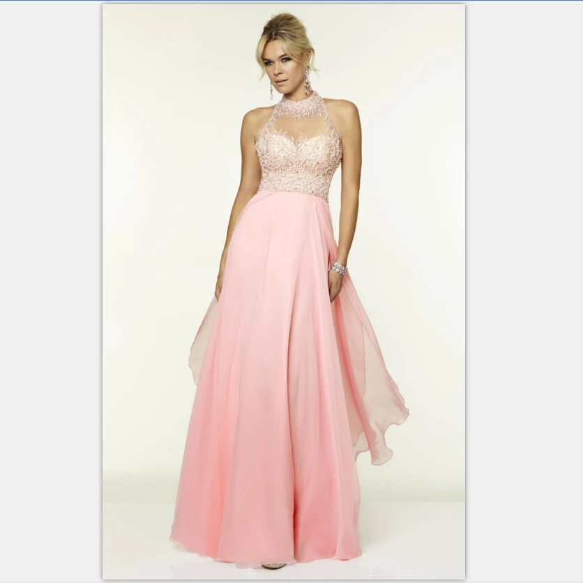 Light Pink Long Prom Dresses