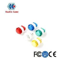 4 шт. 24 мм полноцветный светодиодный световая Кнопка Встроенный переключатель 5 в кнопки для аркады игровой джойстик Mame Jamma Rasp