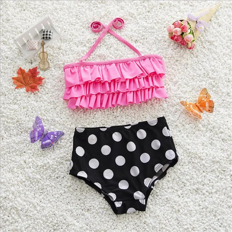 2018 New, Han Guobo Point, Children's Body Swimsuit girl, Baby Bikini Swimsuit, Lovely Cake