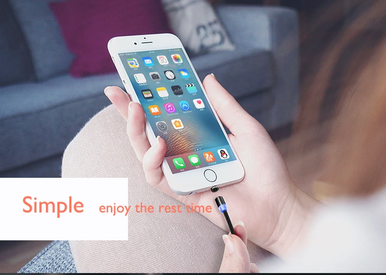 Xianfzeruizhi Магнитный кабель Micro usb type C для iPhone Lightning Кабель 1 м Быстрая зарядка usb type-C Магнитный зарядный кабель для телефона