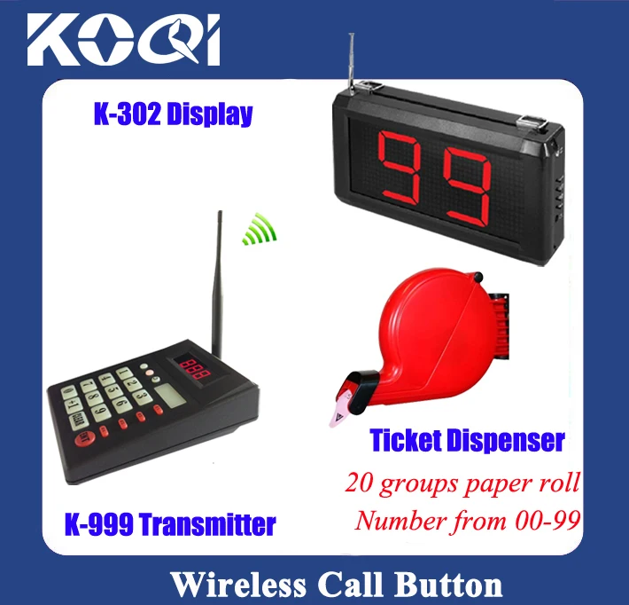 

Simple Queue management System Wireless number waiting calling machine for Hospital Restaurant