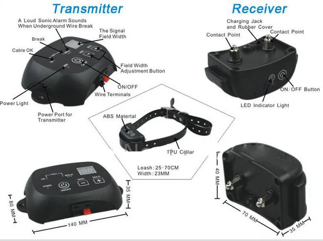 Wireless Electric Dog Fence Shock Collar System Wireless Electric Dog Fence Shock Collar System
