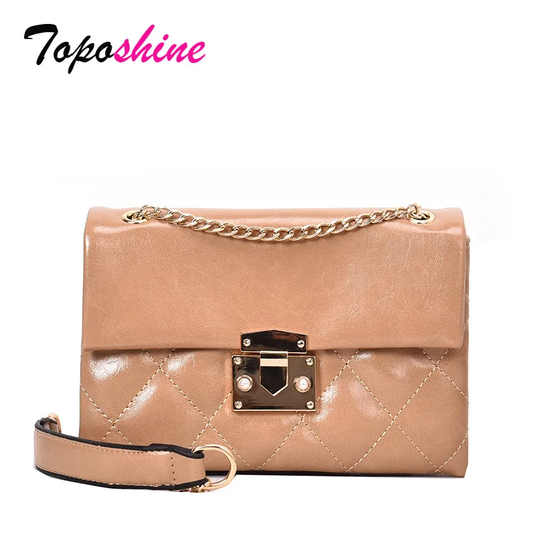

Toposhine Personality Diamond Plaid Small Square Bag Female New Fashion Chain Casual wild Shoulder Messenger Bag