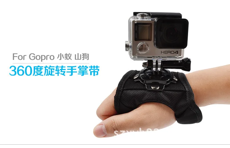 Go pro 360 колеса штатив на ремне ремешок крепление руку запястье для gopro hero 6 5 4 3+ 2 sj4000 sj5000 xiaomiyi камера