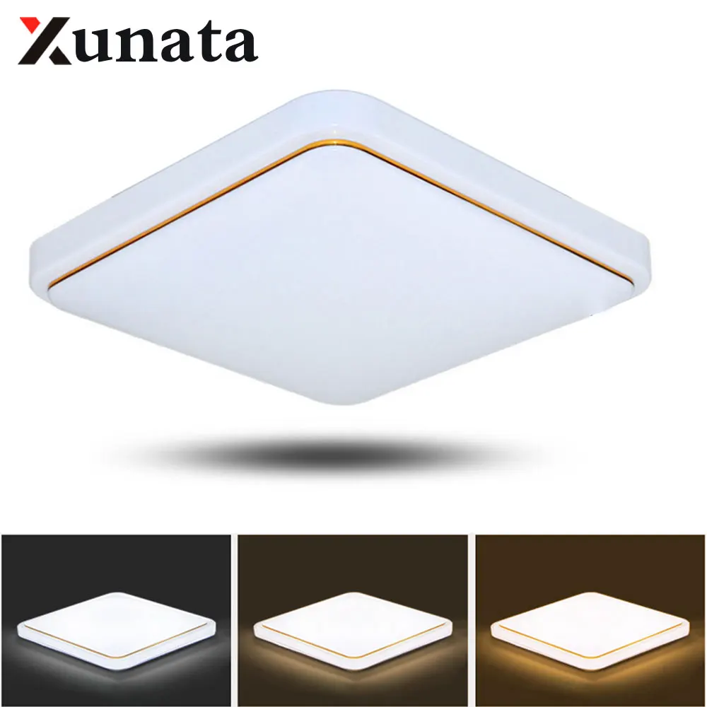 

12W 24W Squre Led Panel Light 220V LED Ceiling Lighting Energy Saving Safe Moonshine for Home White/Tricolor 22*22cm 28*28cm
