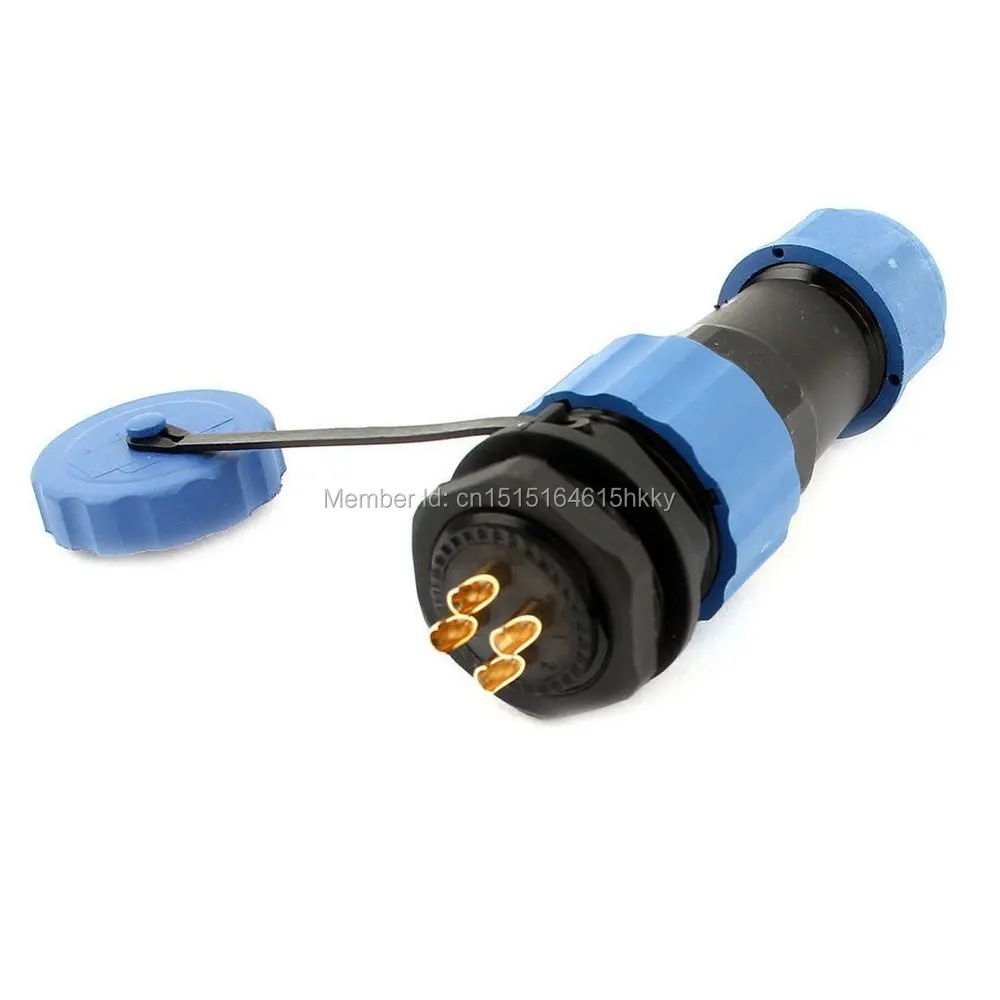 

Waterproof Aviation Plug Socket SD20 20mm 4 Pin 4P Panel Mount Connector IP68