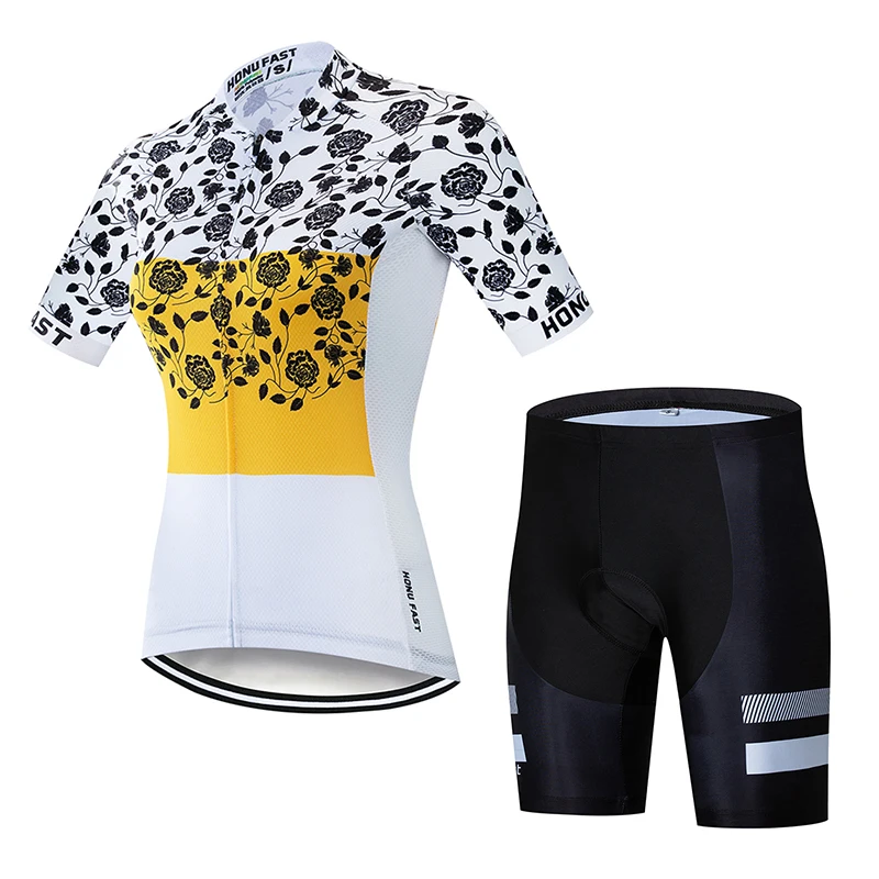 

NVVTRKE 2019 Short Sleeve Women Cycling Jerseys set Breathable Mountain Clothes Women Bicycle Cycling Clothing Ciclismo