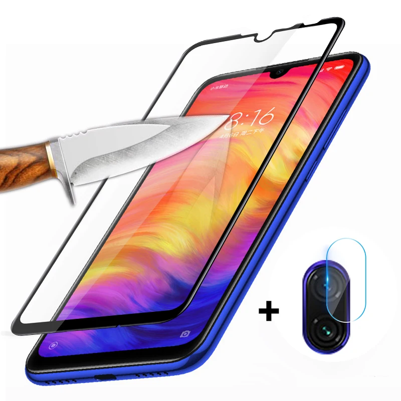 Закаленное стекло с полным покрытием для защиты объектива камеры Xiaomi Redmi Note 7 Pro