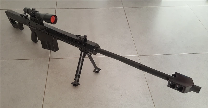 Modelos de Papel Armas dos Adultos 3d de Papel Frete Grátis Escala 1:1 M82a1 12.7mm Rifle Sniper Modelo Modelo Kits Cosplay Criança Arma Brinquedos Arma 7 Cheap paper model gun