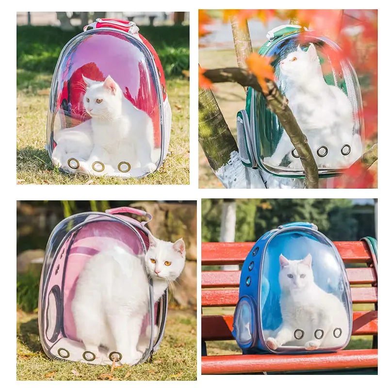 6 цветов, Рюкзак-переноска для кошек, прозрачная сумка для кошек, собак, походная дорожная сумка для путешествий, переносная сумка для кошек