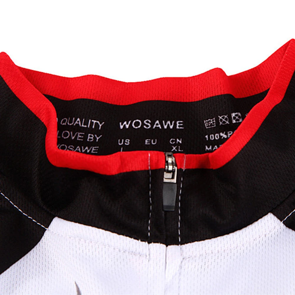 Harga Wosawe Pria Sepeda Jerseys Pendek Camisa Ciclismo Preto E Branco Bersepeda Jersey Clotheing Motorcross MTB Menjalankan Kebugaran Reflektif