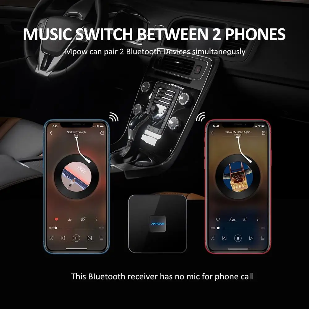 Mpow Bluetooth 4 1 приемник беспроводной аудио адаптер с высокой точностью стерео звук и
