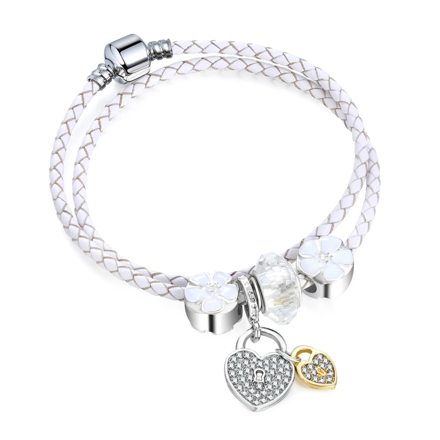 Браслет pandora для женщин античный серебристый с цепочкой из кожи|bracelets for|bracelets for