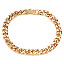 MxGxFam(18 см* 6 мм) золотой цвет дизайн кубинские браслеты для мужчин женщин модные ювелирные изделия без содержания свинца и никеля