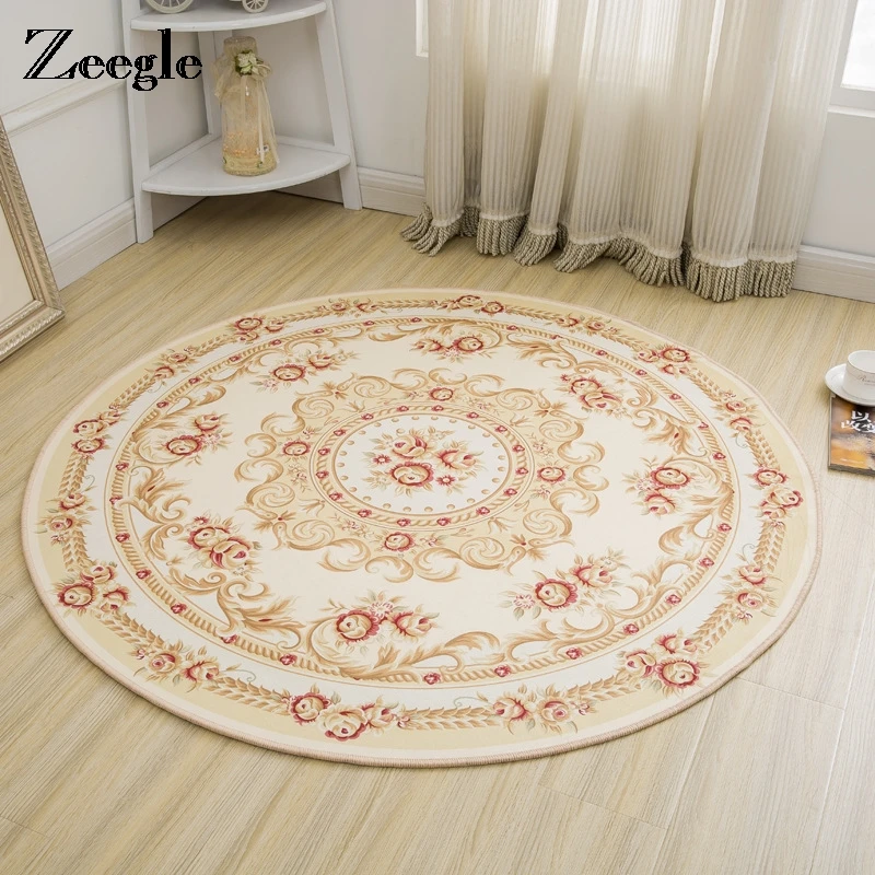 Zeegle Nordic Round Carpets For Living Room Computer Chair Floor Mat Area Rug Children Bedroom Play Tent Carpet | Дом и сад