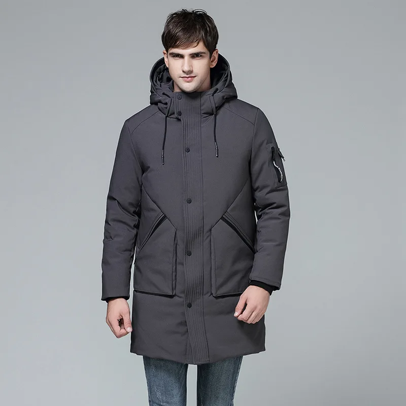 2017 Winter Lange Hooded Dikke Eendendons Gewatteerde Jassen Mannen Militaire Stijl Waterdicht Beneden Jassen Man Mode Overjas Mannelijke JK-653 2017 Winter Lange Hooded Dikke Eendendons Gewatteerde Jassen Mannen Militaire Stijl Waterdicht Beneden Jassen Man Mode Overjas Mannelijke JK-653