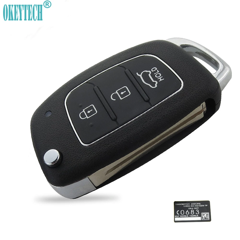 OkeyTech Replace Remote Key Case Fob 3 Buttons Flip Folding Key Shell For Mistra Hyundai Solaris ix35 ix45 Series 2 Verna Santa OkeyTech Replace Remote Key Case Fob 3 Buttons Flip Folding Key Shell For Mistra Hyundai Solaris ix35 ix45 Series 2 Verna Santa