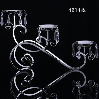 Europe crystal candelabra centerpieces lanterns wedding candlestick decoration metal candle holders for home table decora ZT145B