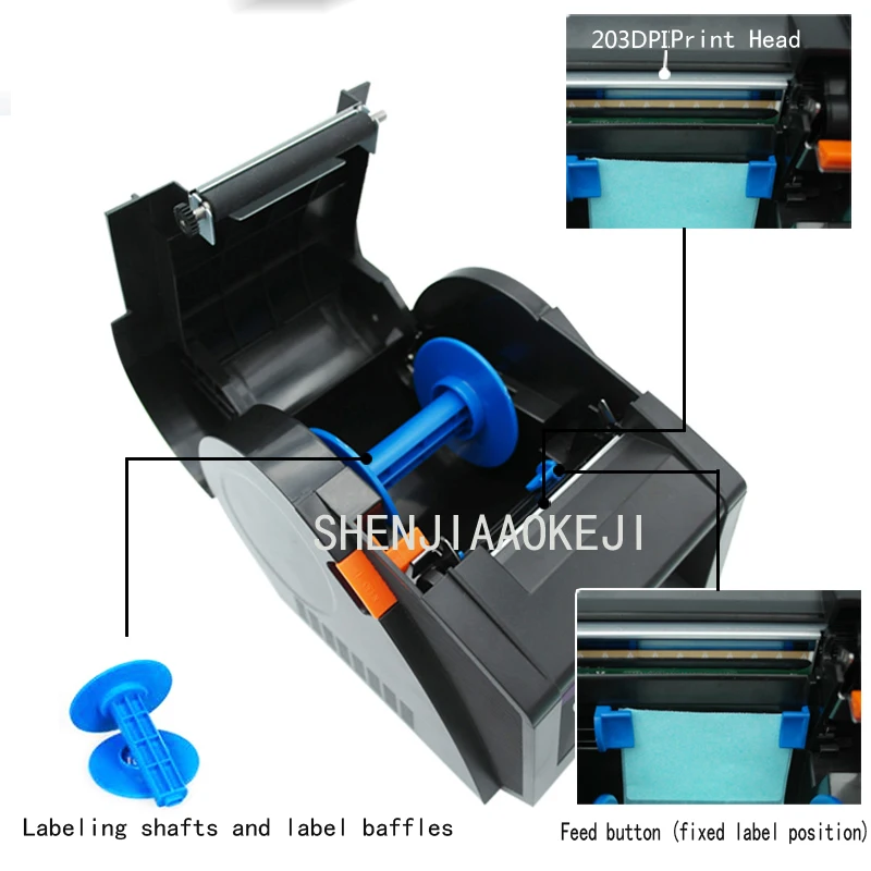 GP3120TU آلة طباعة الملصقات لاصقة PrinteHigh BT جودة Qr كود ملصقا الباركود الحرارية طابعة رموز شريط 80 مللي متر تسمية طباعة