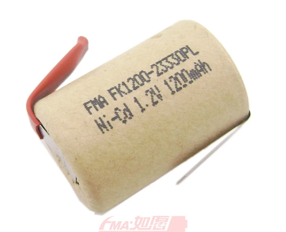 2 шт. Ni Cd 4/5Sub C SC 1 в 1200 мАч перезаряжаемая батарея для электроинструментов