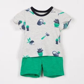 

Hot product new summer boys outfits cotton shorts clothing set factory sale