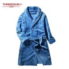 Kids Bathrobe Flannel Child Boys Girls Beach Bath Robe Sleepwear Winter Bathrobes Velvet Warm Clothing Pajamas Children 14years christmas bathrobes red elk children s bath robe sleepwear homewear pajamas warm soft flannel christmas clothes for 2 6y kids