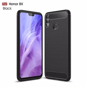 

50pcs/lot Carbon Fiber TPU gel case cover for Huawei Honor 7X 7C 7A 10 10 lite play 8X Max 8C 8A V20 Note 10 Magic 2 8S 20 Pro