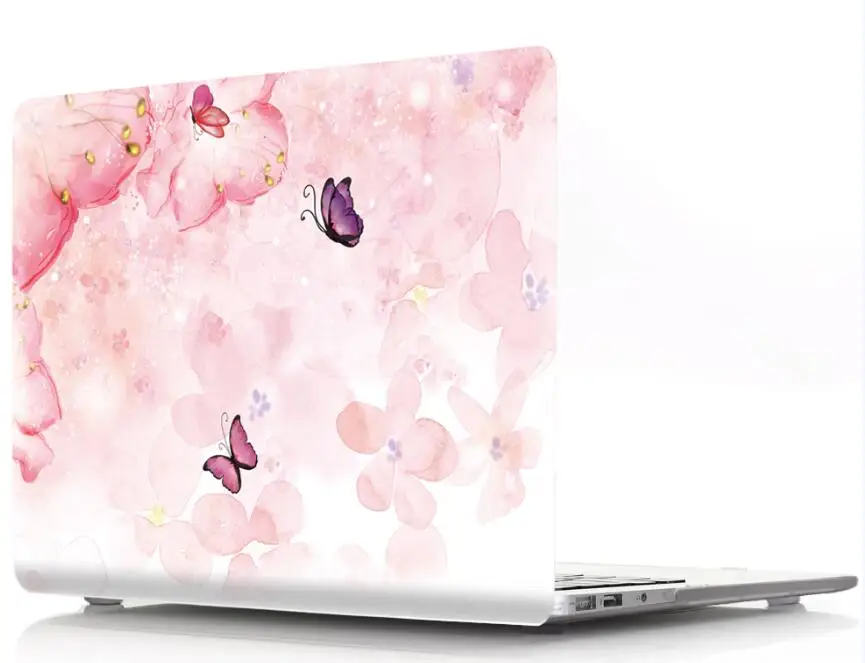 14 Узор с Сакурой чехол для ноутбука для Apple Macbook Air Pro retina 11 12 13 15 16 чехол для Mac Air 11,6 13,3 15,4 сенсорная панель - Цвет: 14