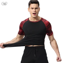 Мужская спортивная одежда для фитнеса быстросохнущая дышащая спортивная рубашка плотный Топ для футбола тренировочная футболка для бега Мужская спортивная одежда Рашгард