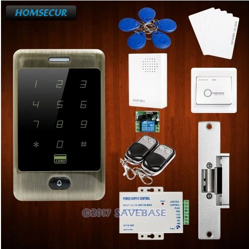 

HOMSECUR Waterproof Wiegand 26/34 8000 User Capacity RFID Access Control System With Touch Keypad+Backlight