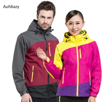 

Aufdiazy Outdoor Sports Camping Spring Autumn Waterproof Windbreaker Men Women Hiking Jackets Trekking Climbing Coats,OM010