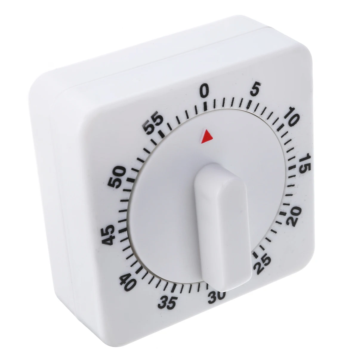 Portable 60 Minutes Kitchen Timer Game Count Down Counter Clock Alarm White Square Mechanical Kitchen Cooking Tool