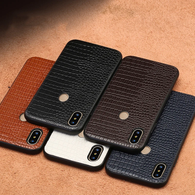 

Crocodile left and right pattern mobile phone case for xioami 8 leather all inclusive phone case for xiaomi 6 6x 8 8se max3