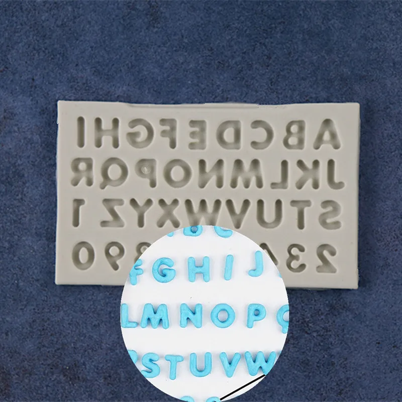New Capital Letters With Numbers Fondant Cake Silicone Touch Chocolate Mold DIY Baking Decoration A1621 | Дом и сад