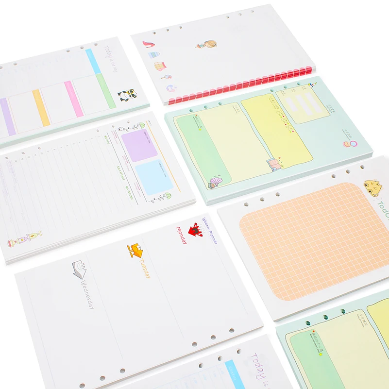 Kawai лист с 6 отверстиями планер наполнителя бумаги для Filofax/спиральный переплет