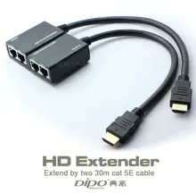 HDMI удлинитель 30 М 1080 P по cat5e кабель ПК к HDTV адаптер без внешнего источника питания